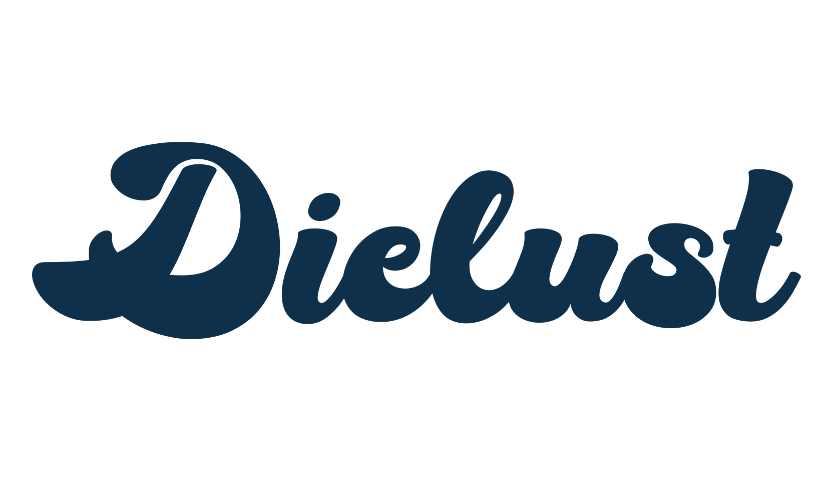 Dielust, old school font preview
