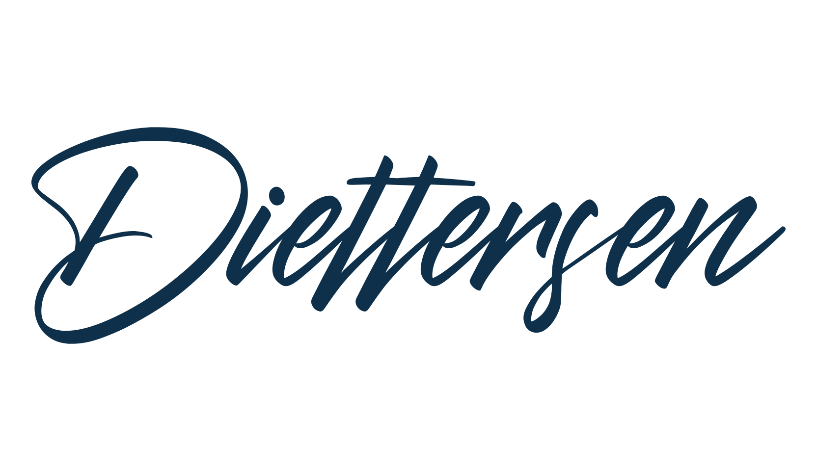 Diettersen, script handwritten fancy decorative calligraphy font preview