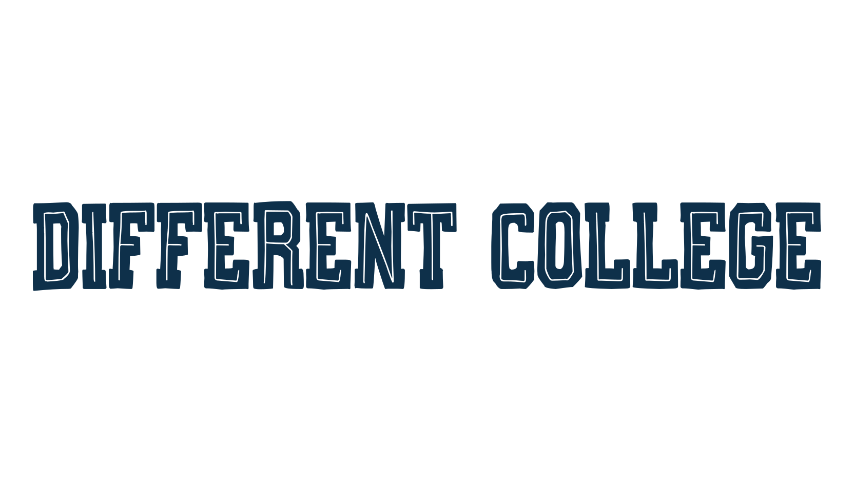 Different College, fancy old school decorative font preview