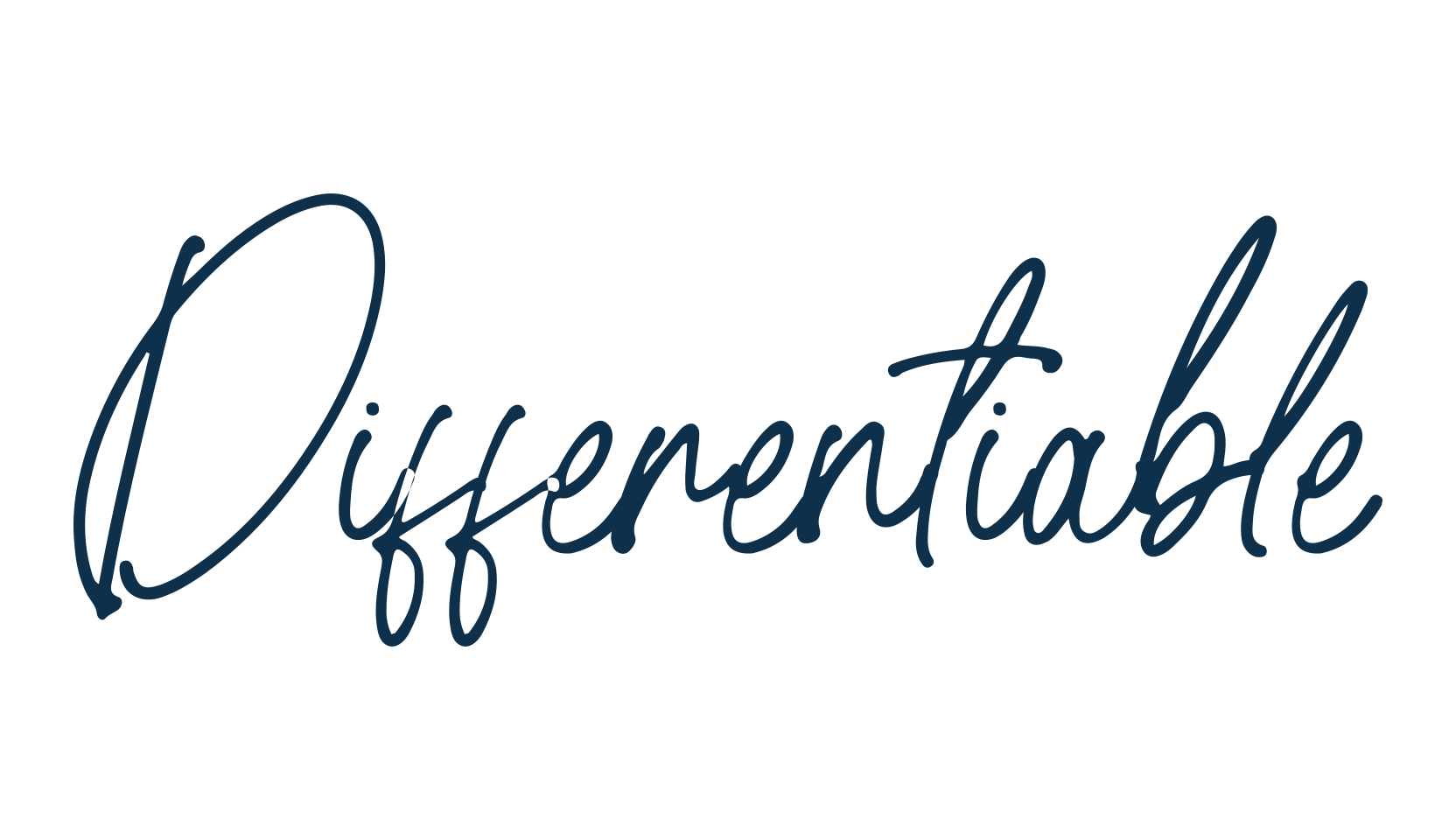 Differentiable, script handwritten fancy decorative calligraphy font preview