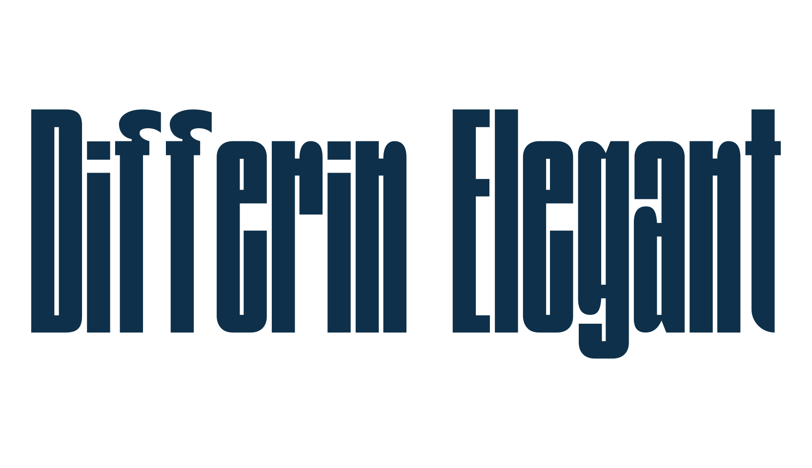 Differin Elegant, sans serif font preview