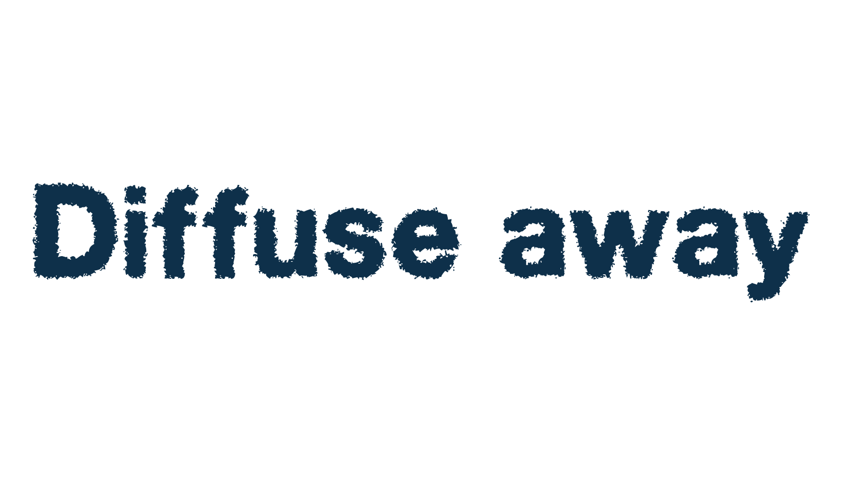 Diffuse away, fancy eroded decorative font preview