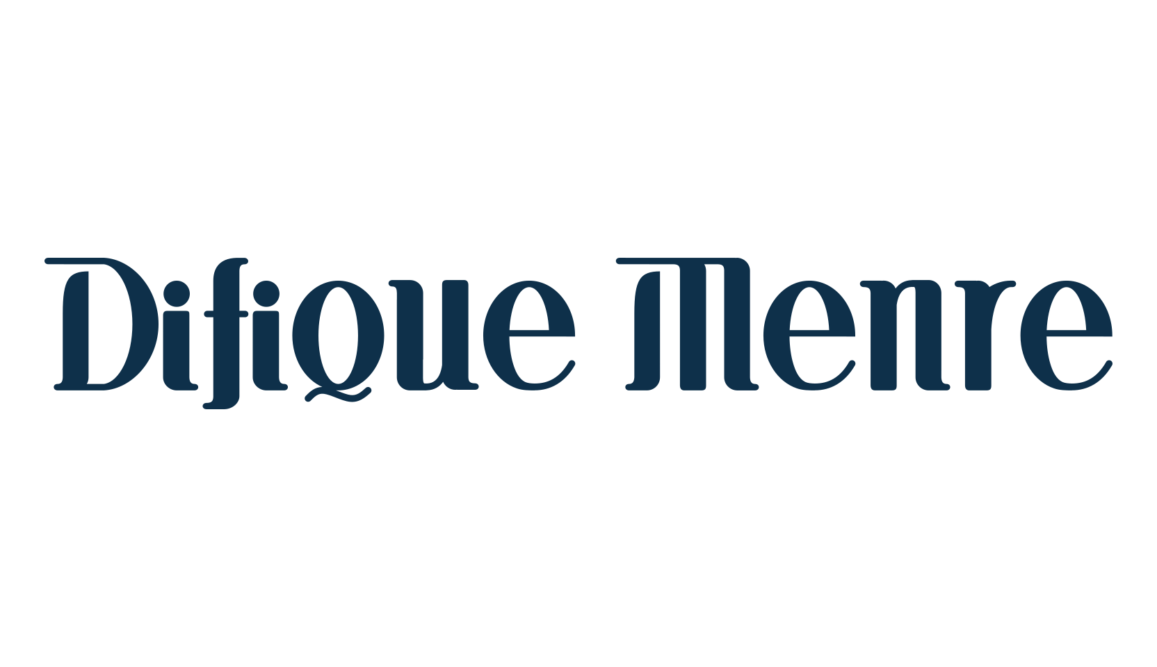 Difique Menre, various font preview