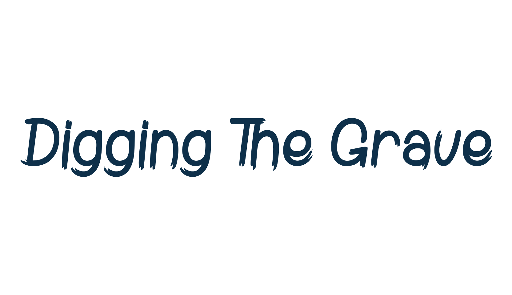 Digging The Grave, brush font preview