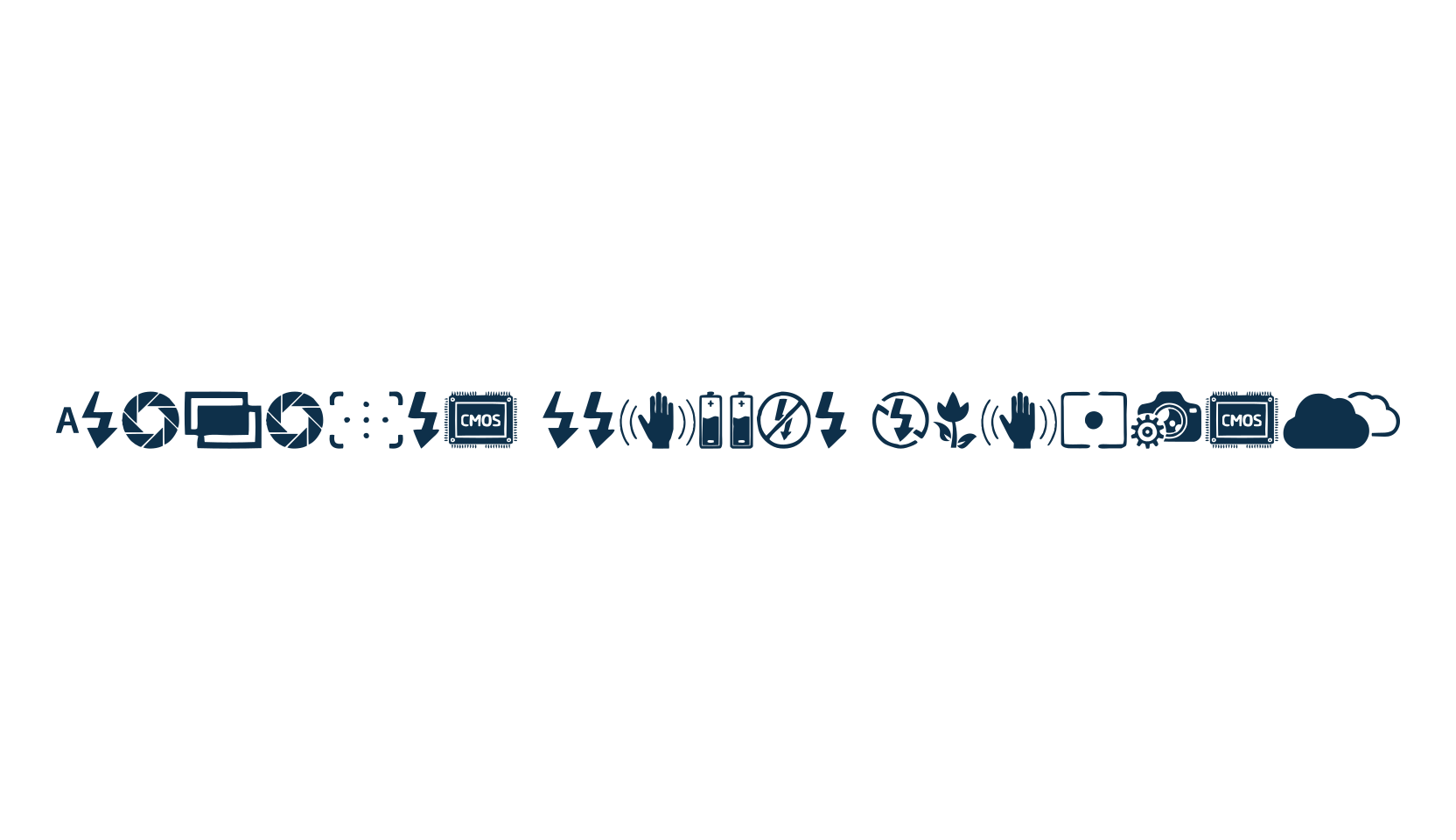 Digital Camera Symbols, display market font preview