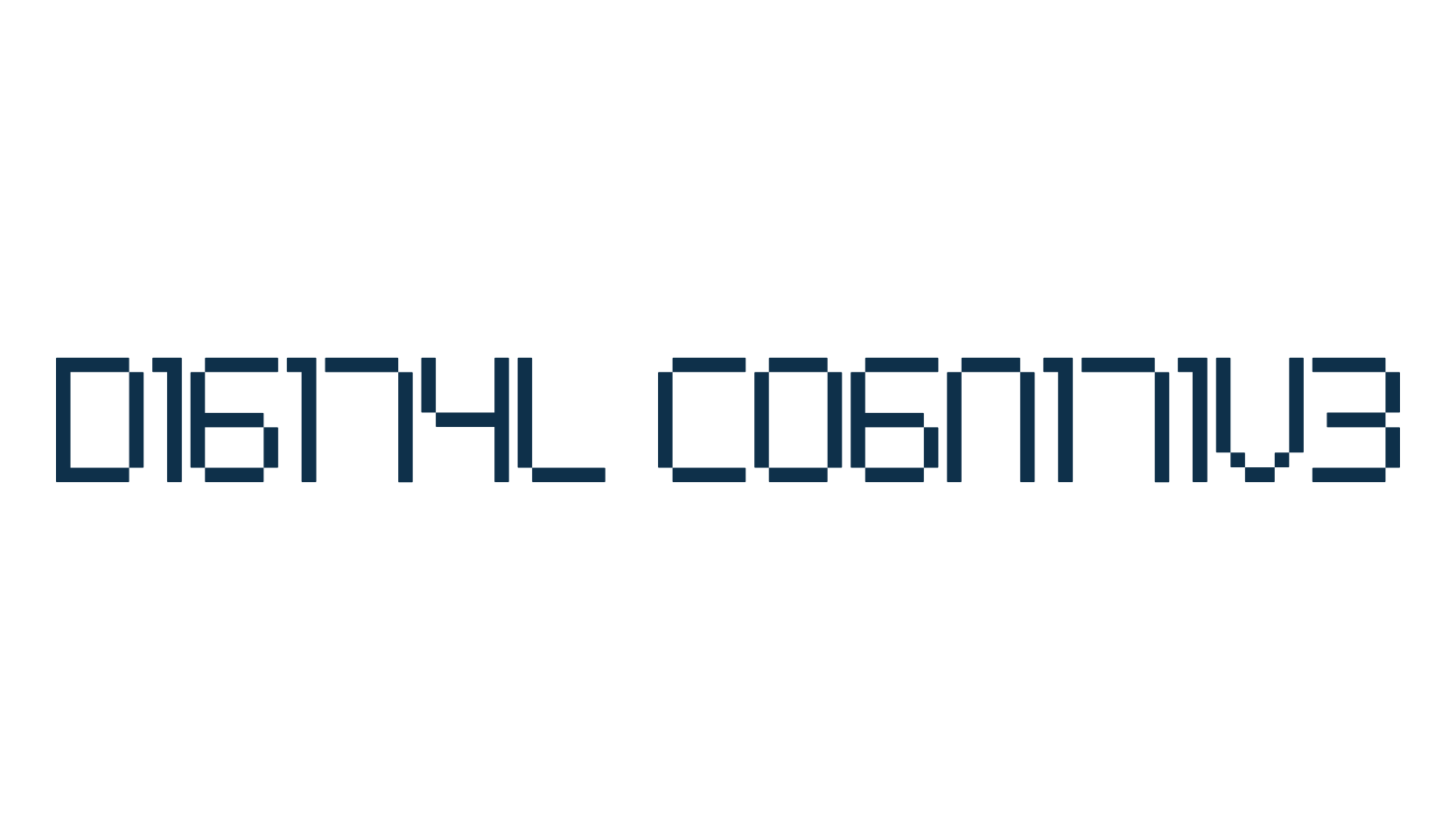 Digital cognitive, techno square sci-fi font preview