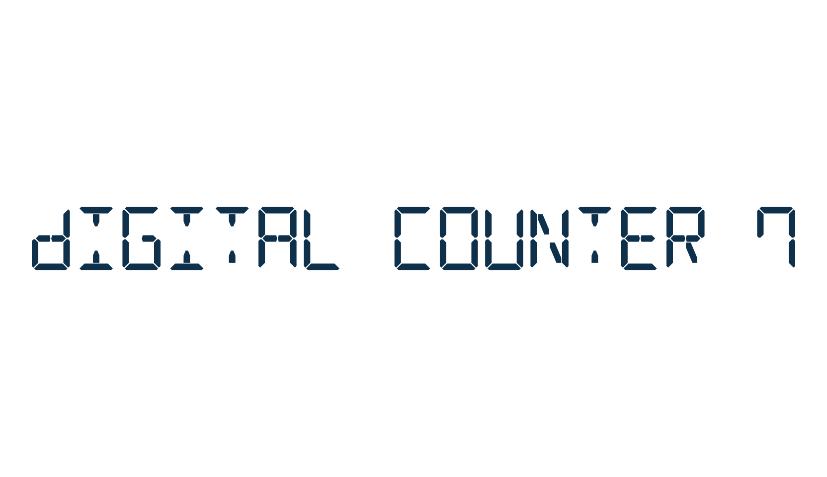 Digital Counter 7, lcd font preview
