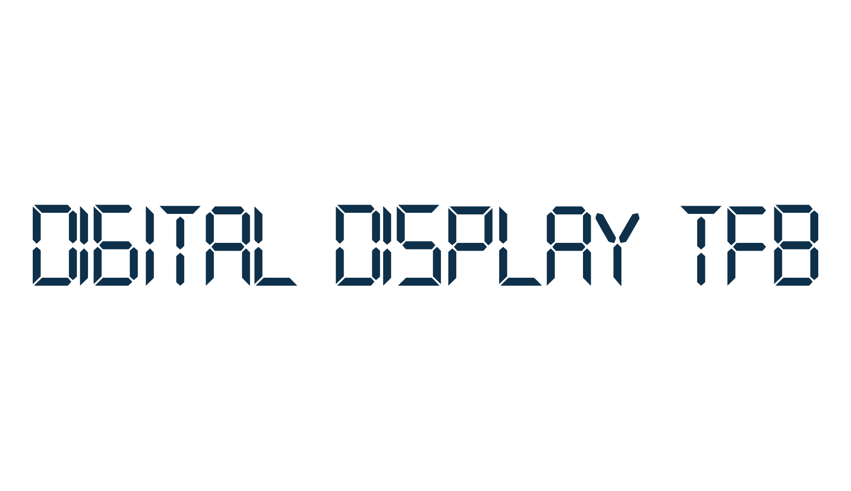 Digital Display TFB, lcd font preview