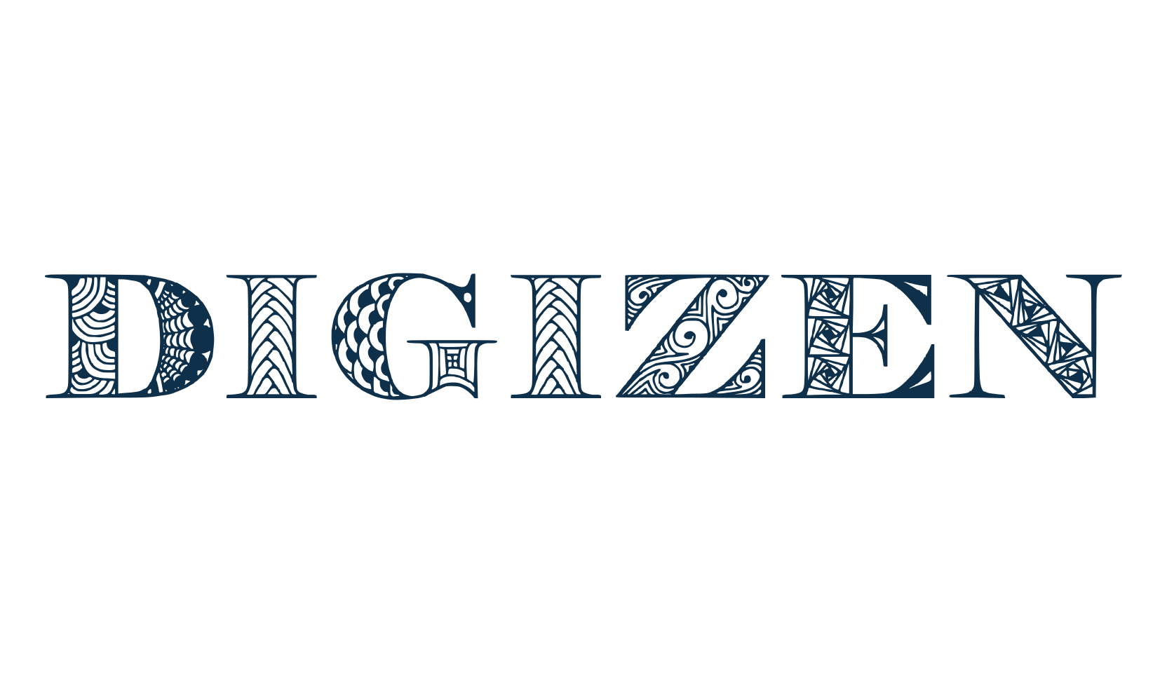 Digizen, decorative font preview
