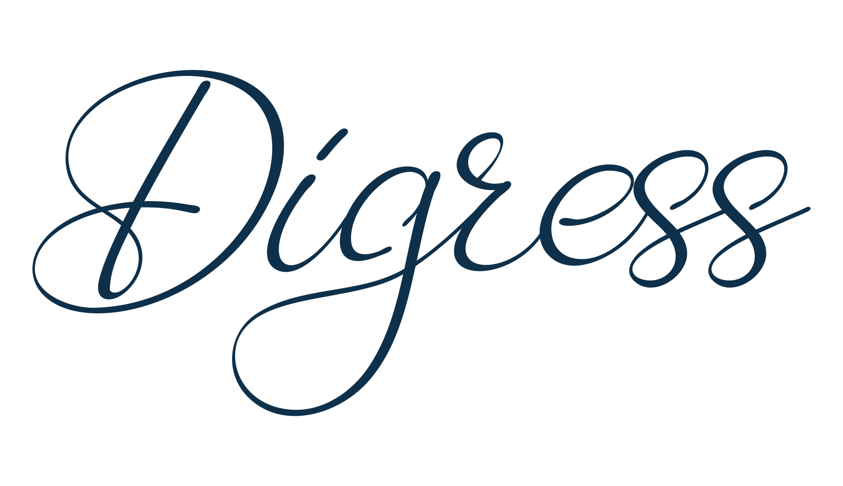 Digress, script handwritten fancy decorative calligraphy font preview
