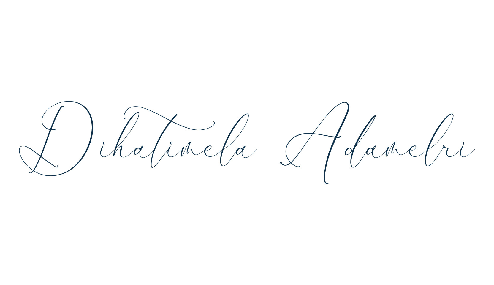 Dihatimela Adamelri, script handwritten fancy decorative calligraphy font preview