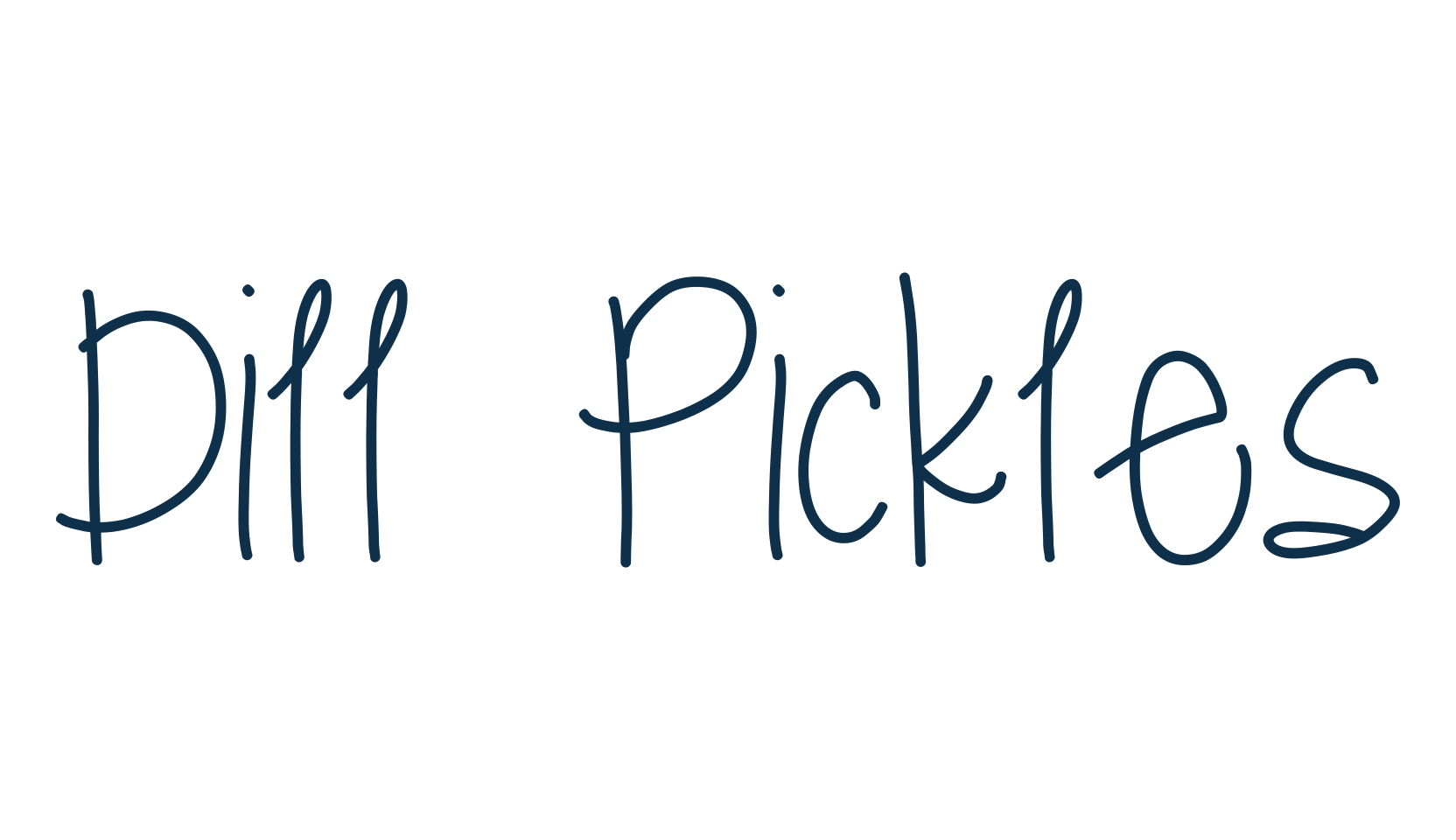 Dill Pickles, script handwritten fancy decorative calligraphy font preview