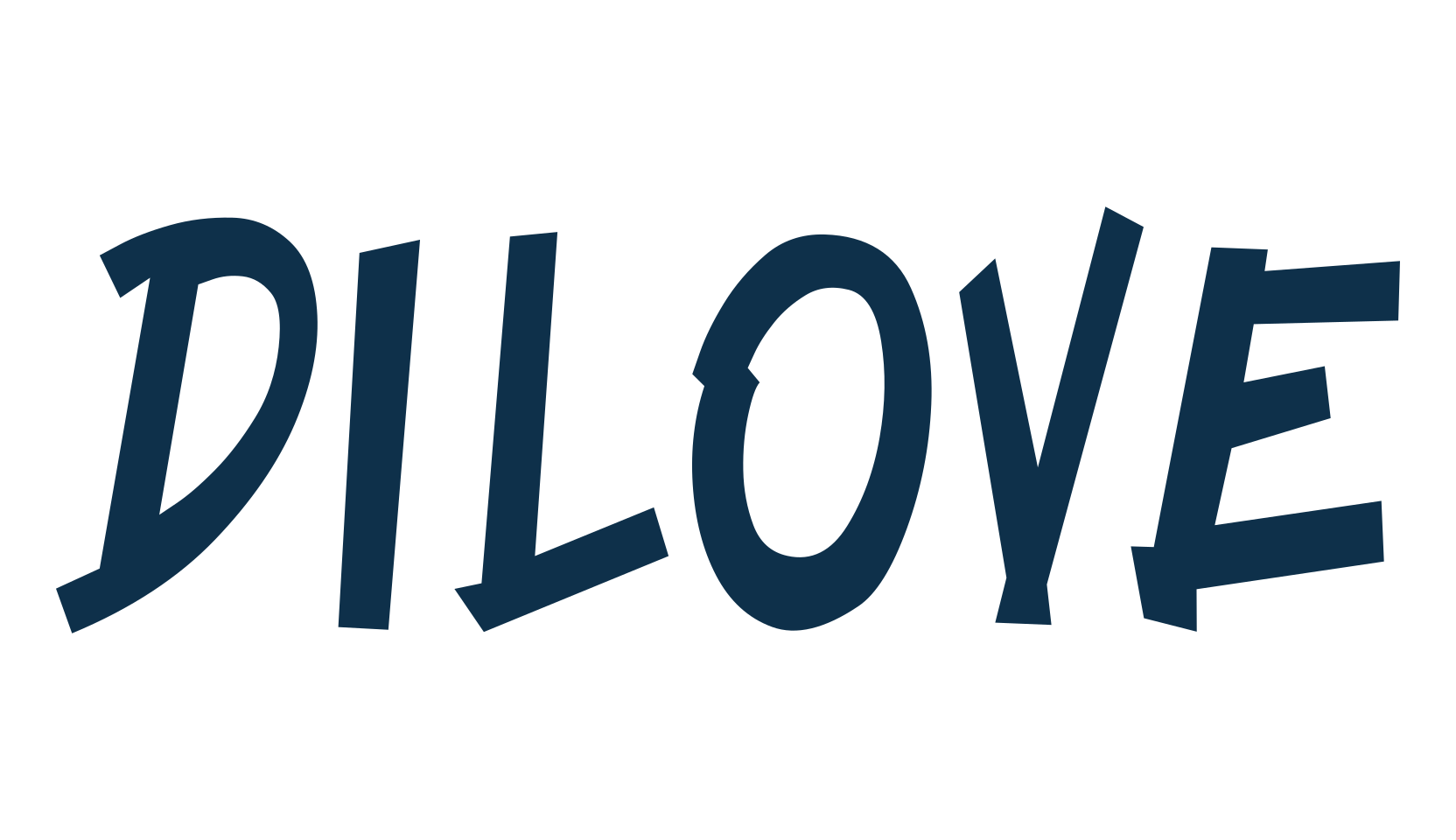 Dilove, cartoon font preview