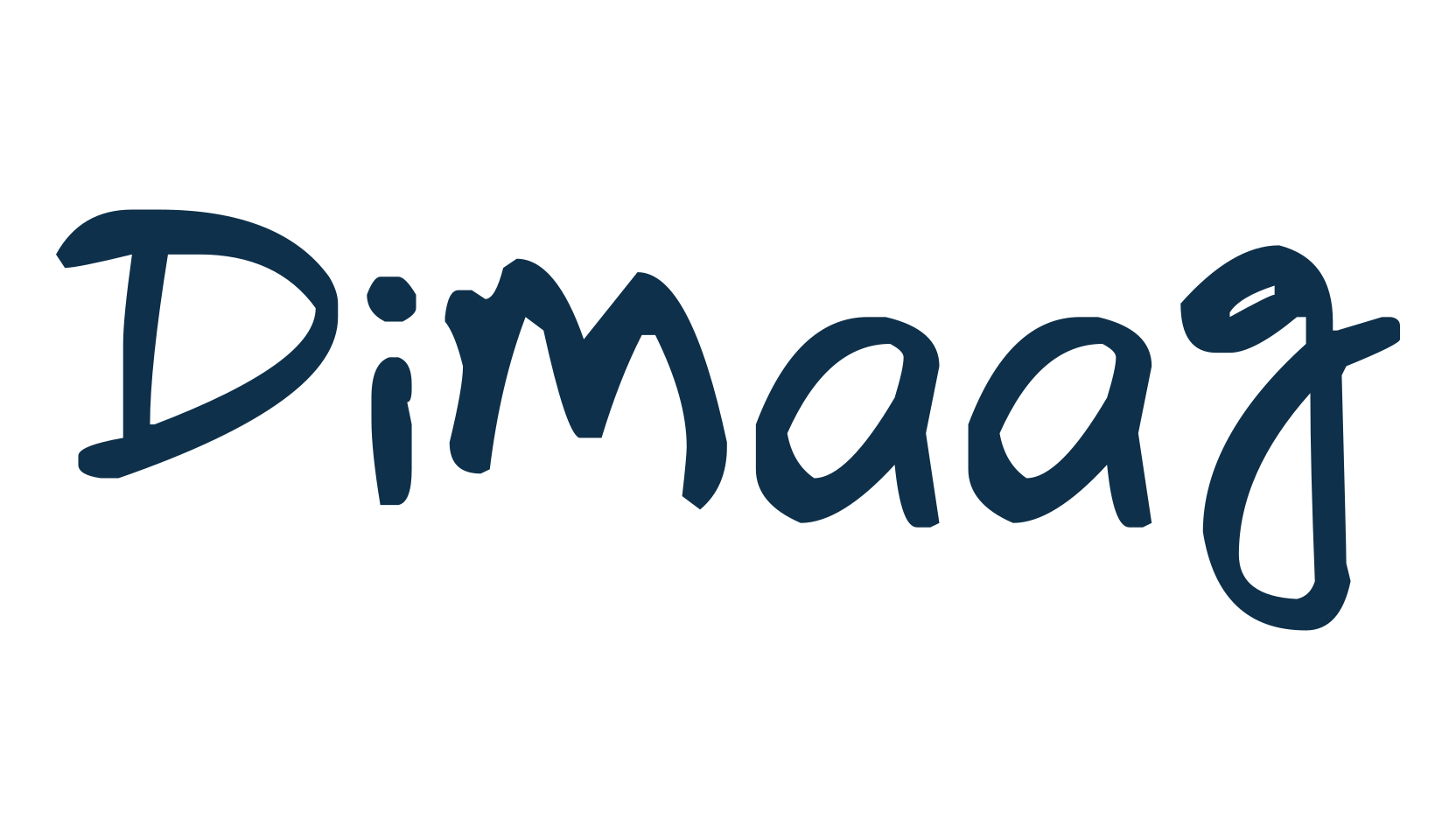 Dimaag, handwriting font preview