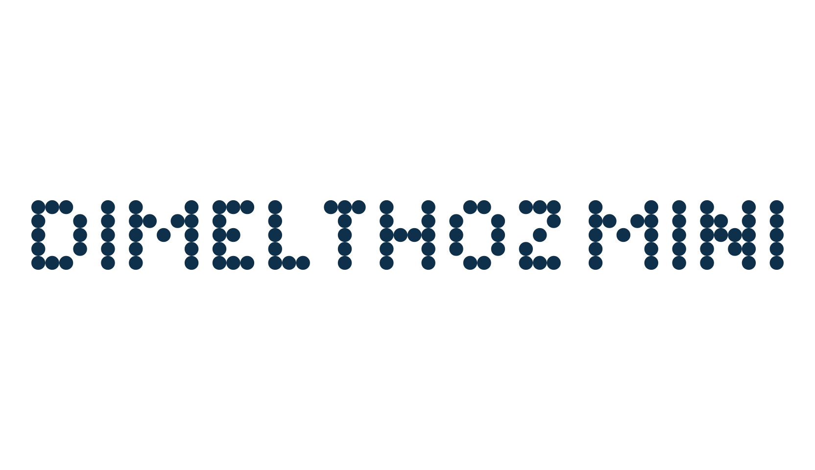 Dimelthoz Mini, techno lcd sci-fi font preview