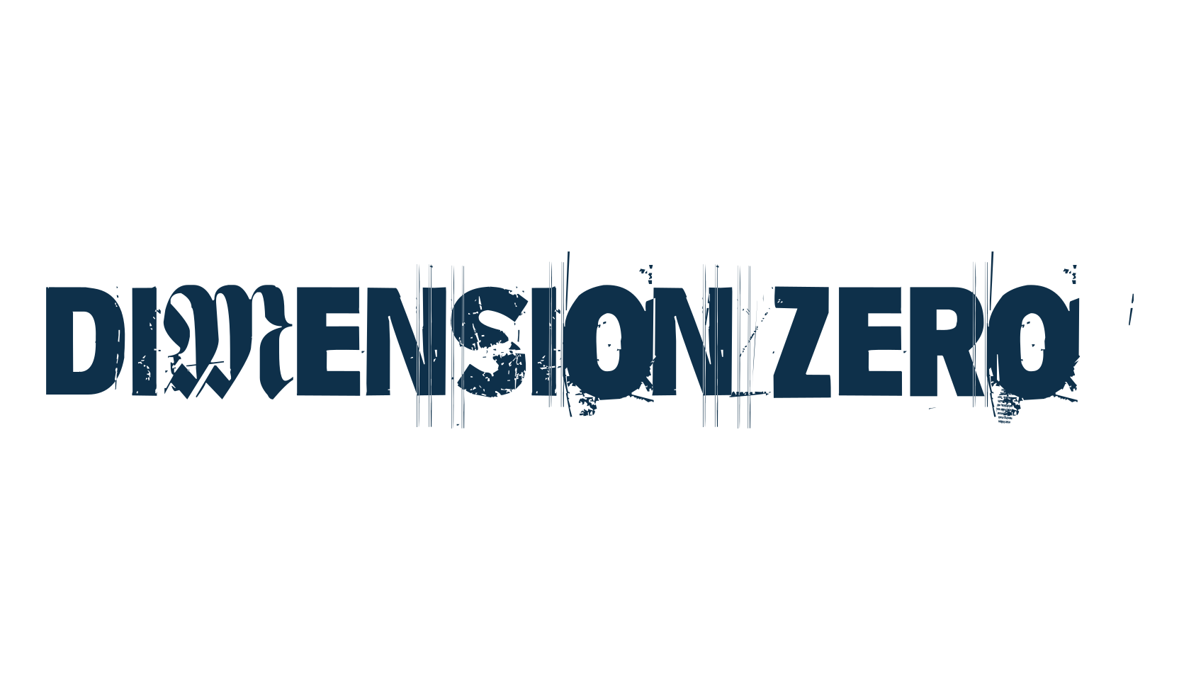 Dimension Zero, fancy distorted decorative font preview