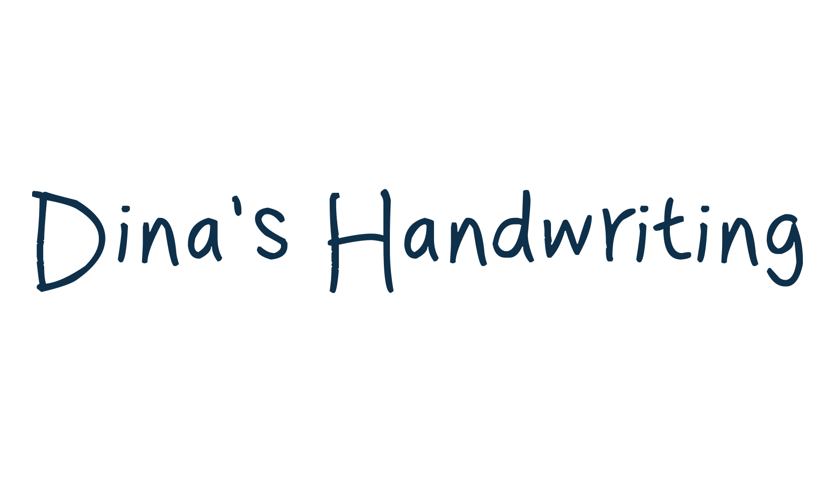 Dina's Handwriting, handwriting font preview