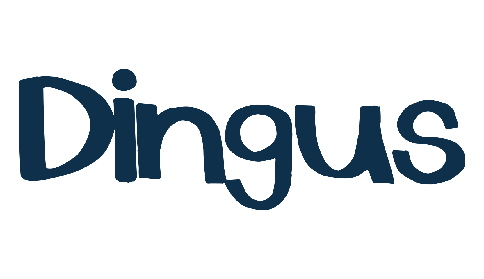 Dingus, fancy cartoon decorative font preview
