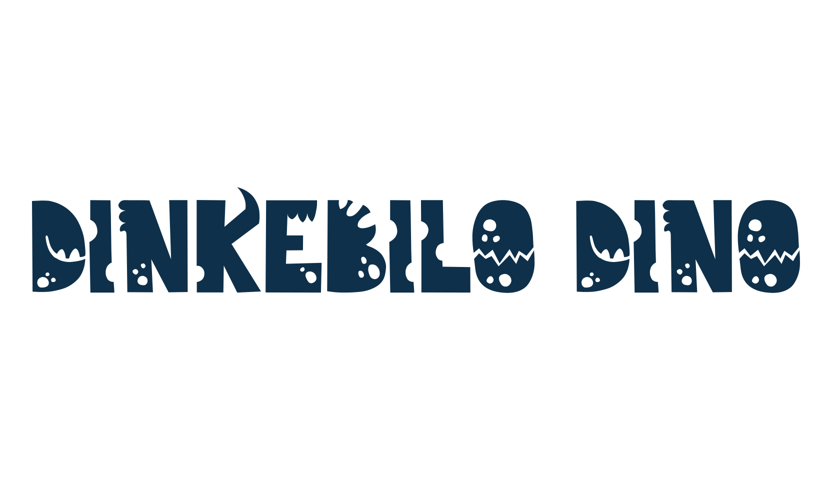 Dinkebilo Dino, fancy decorative font preview