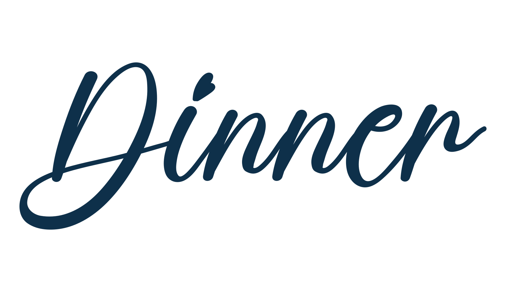 Dinner (dinner), script calligraphy fancy decorative font preview