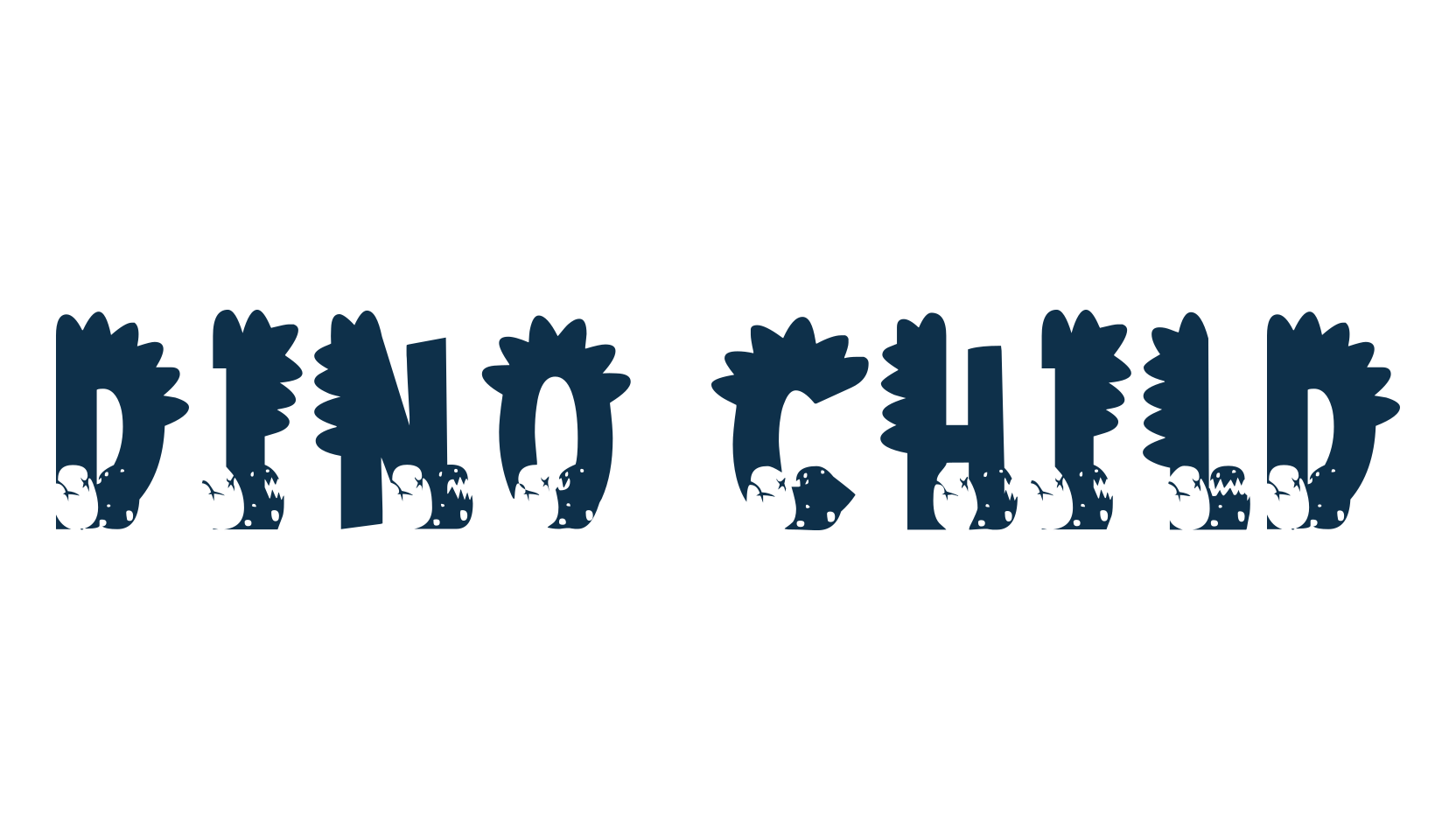 Dino Child, fancy decorative font preview