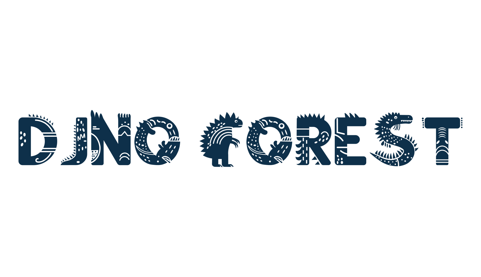 Dino Forest, fancy decorative font preview