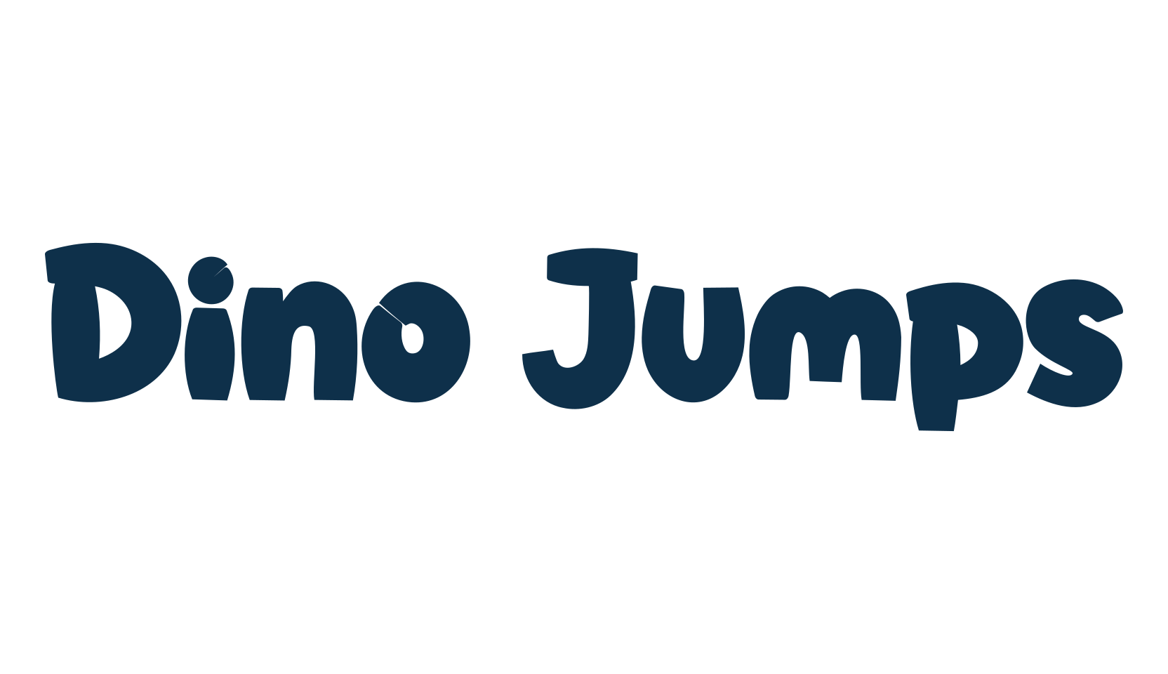 Dino Jumps, cartoon font preview