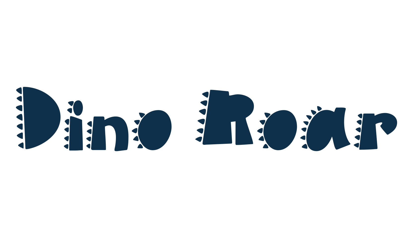 Dino Roar, fancy cartoon decorative font preview