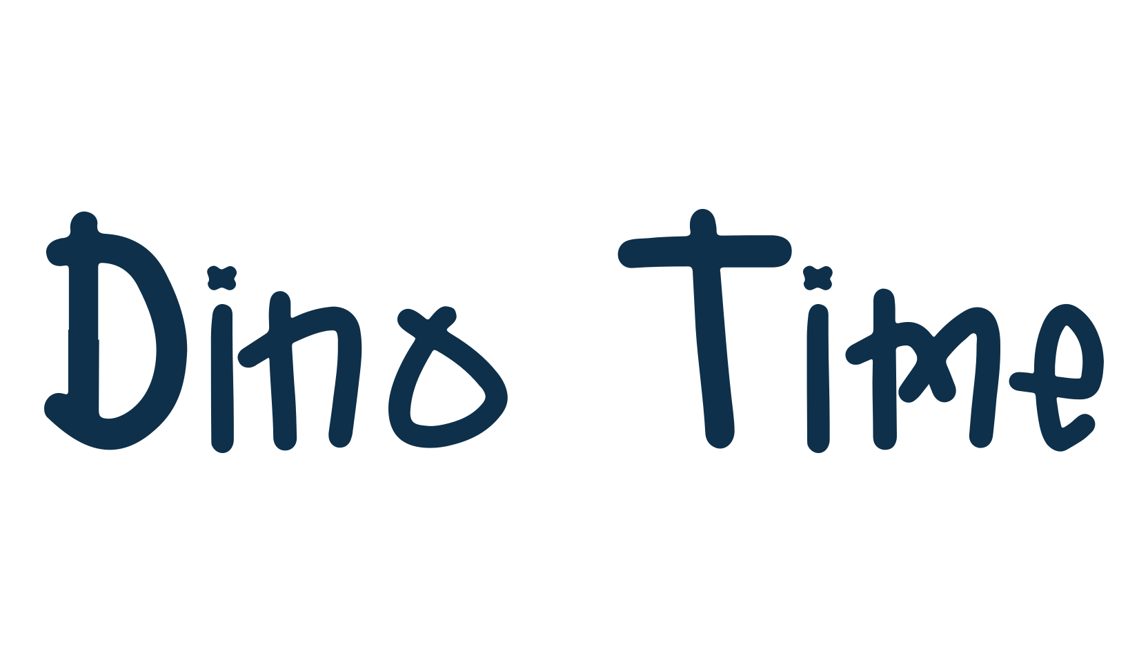 Dino Time, fancy cartoon decorative font preview