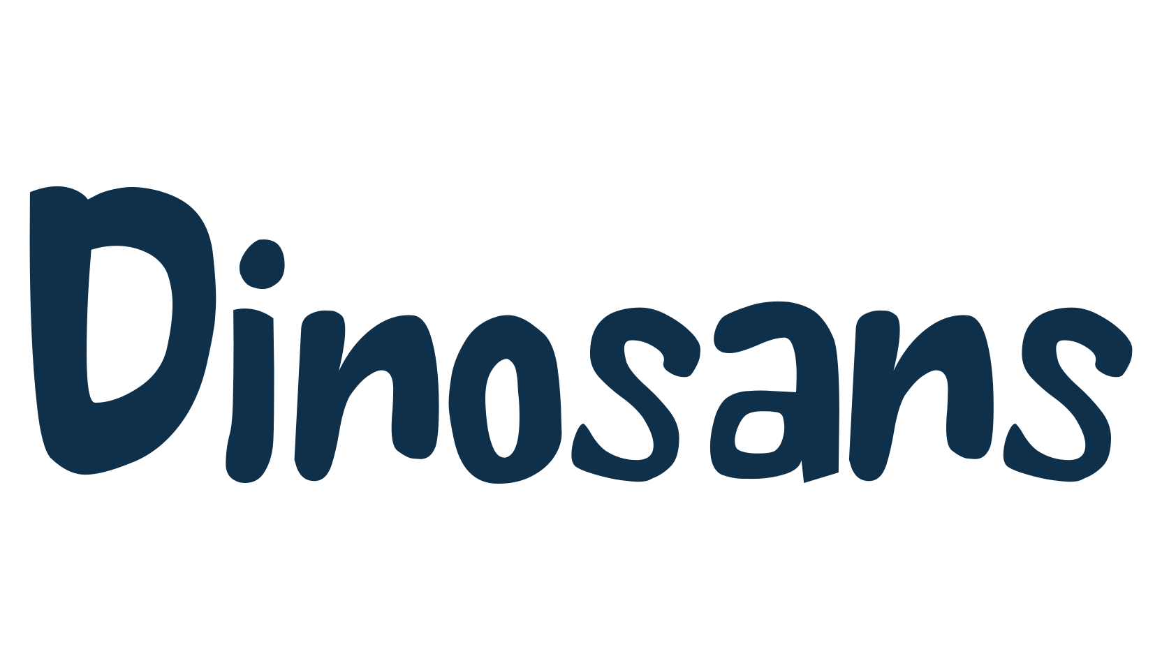 Dinosans, fancy cartoon decorative font preview