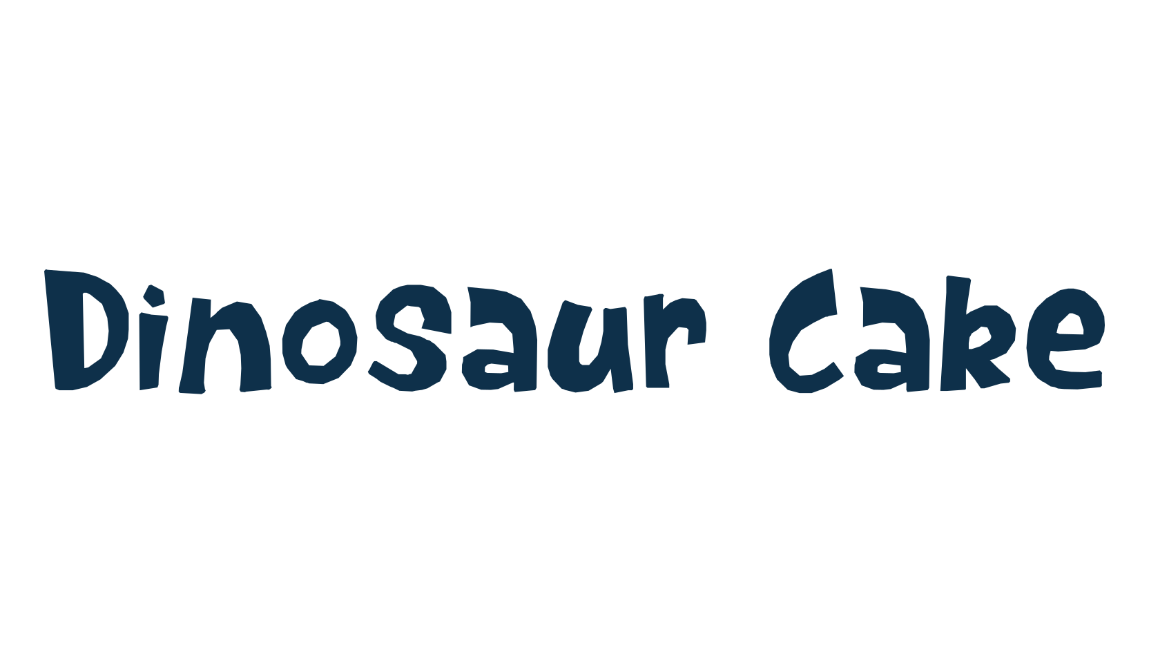 Dinosaur Cake, fancy cartoon decorative font preview