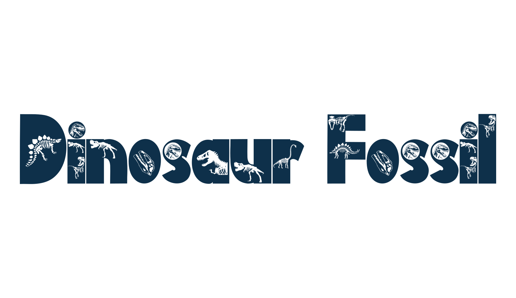 Dinosaur Fossil, fancy decorative font preview