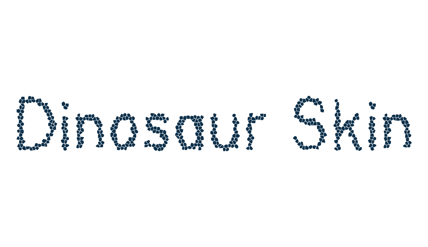 Dinosaur Skin, fancy decorative font preview