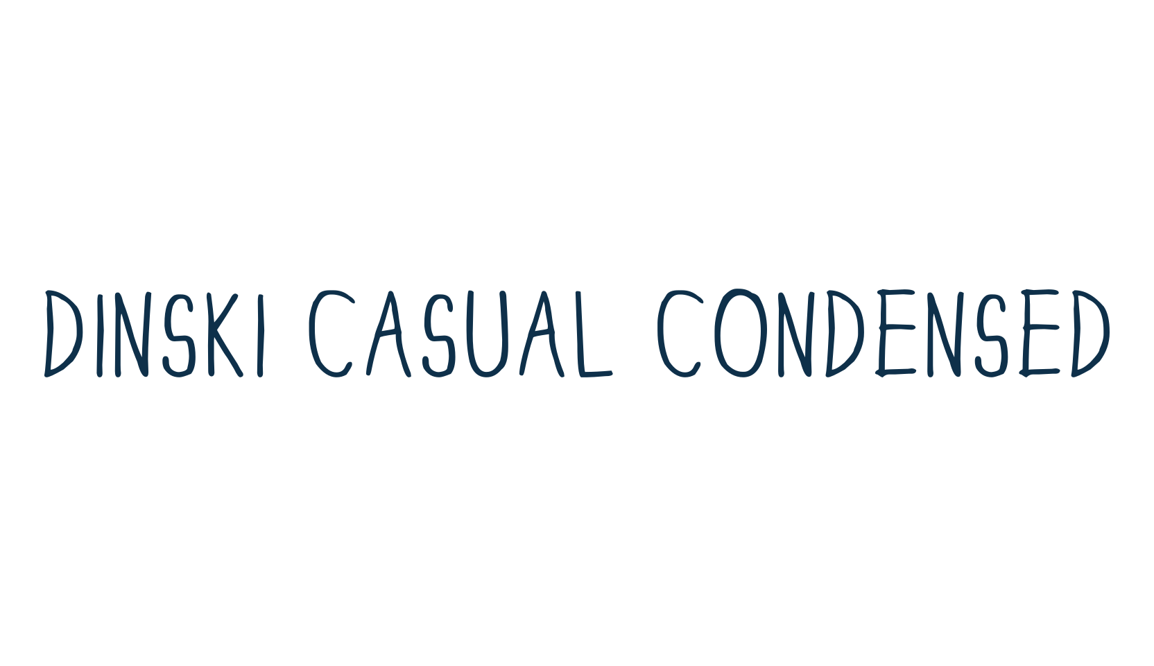 Dinski Casual Condensed, fancy various decorative script calligraphy font preview