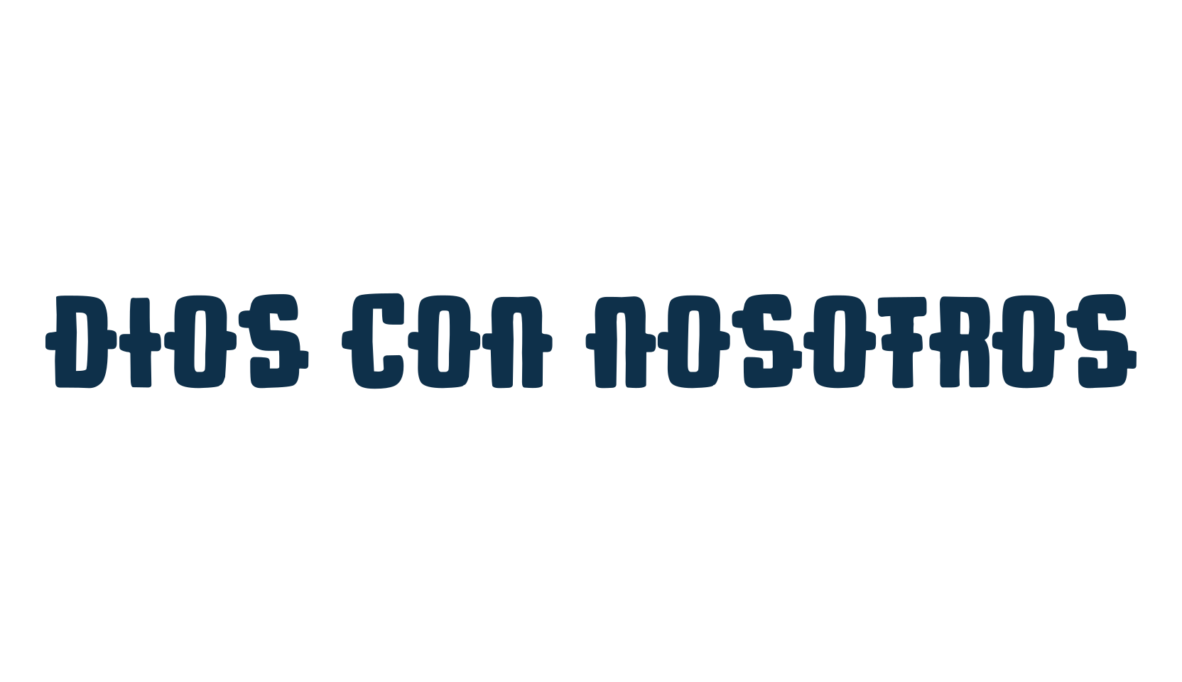 Dios Con Nosotros, fancy cartoon decorative font preview
