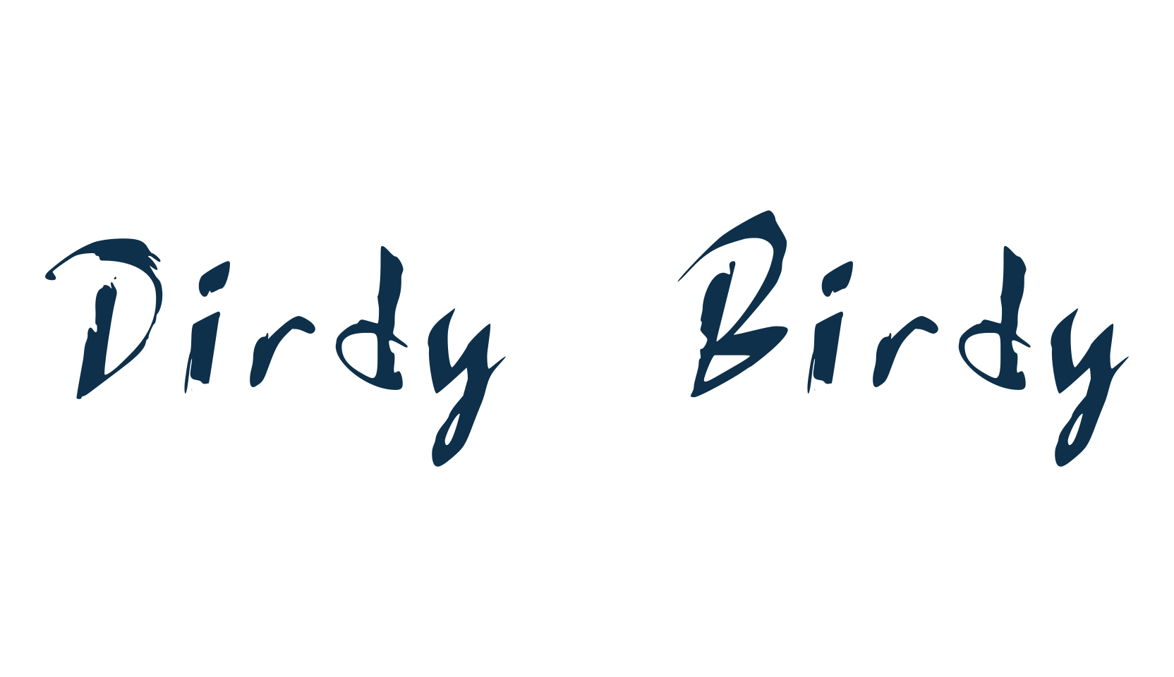 Dirdy Birdy, trash font preview