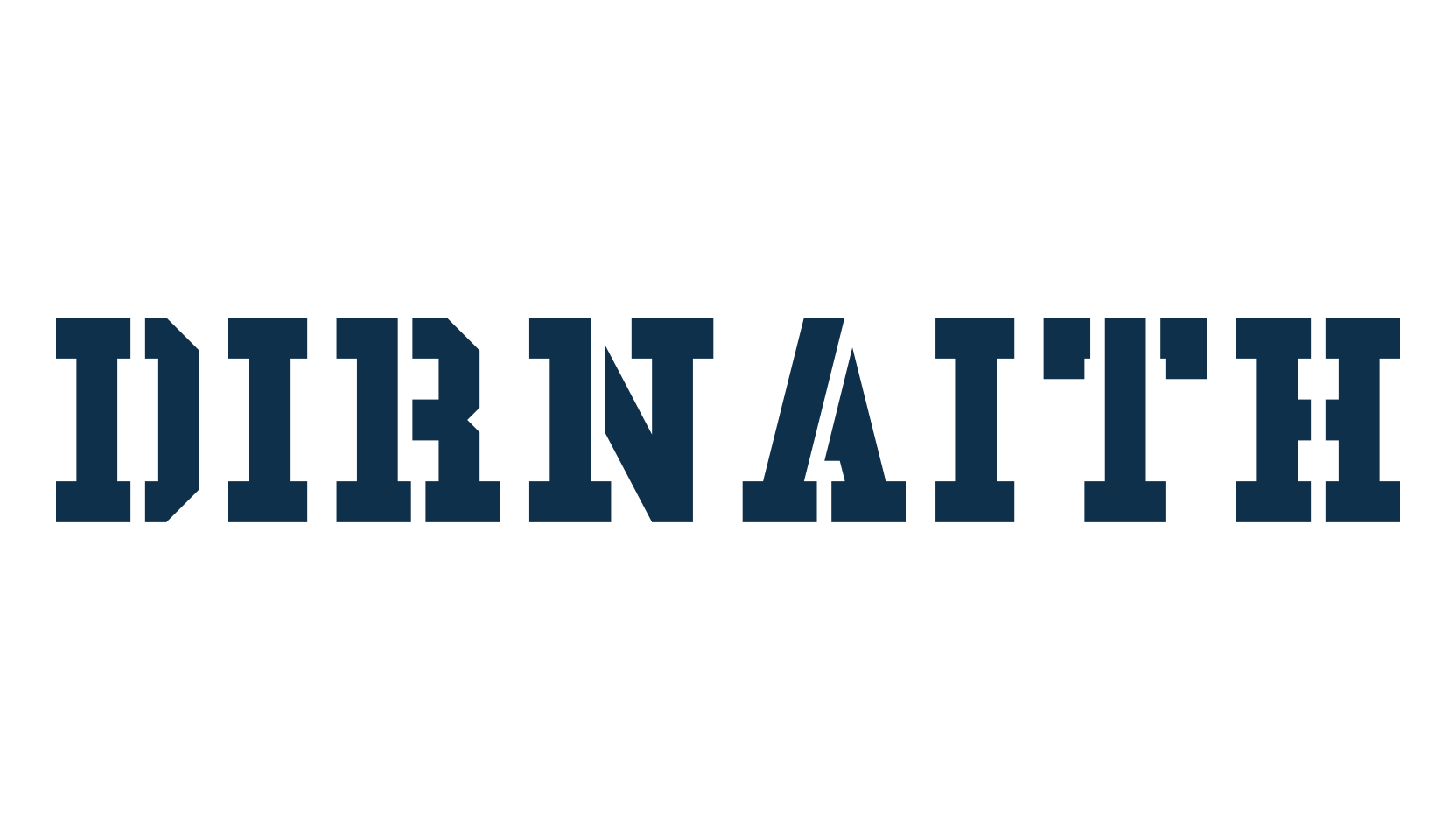 Dirnaith, stencil, army font preview