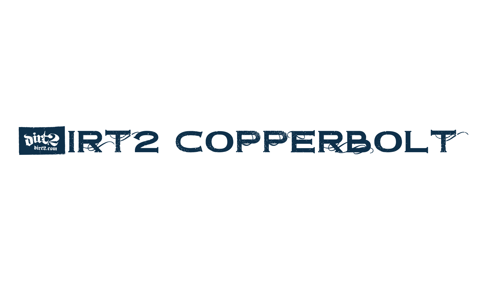 Dirt2 Copperbolt, fancy eroded decorative font preview
