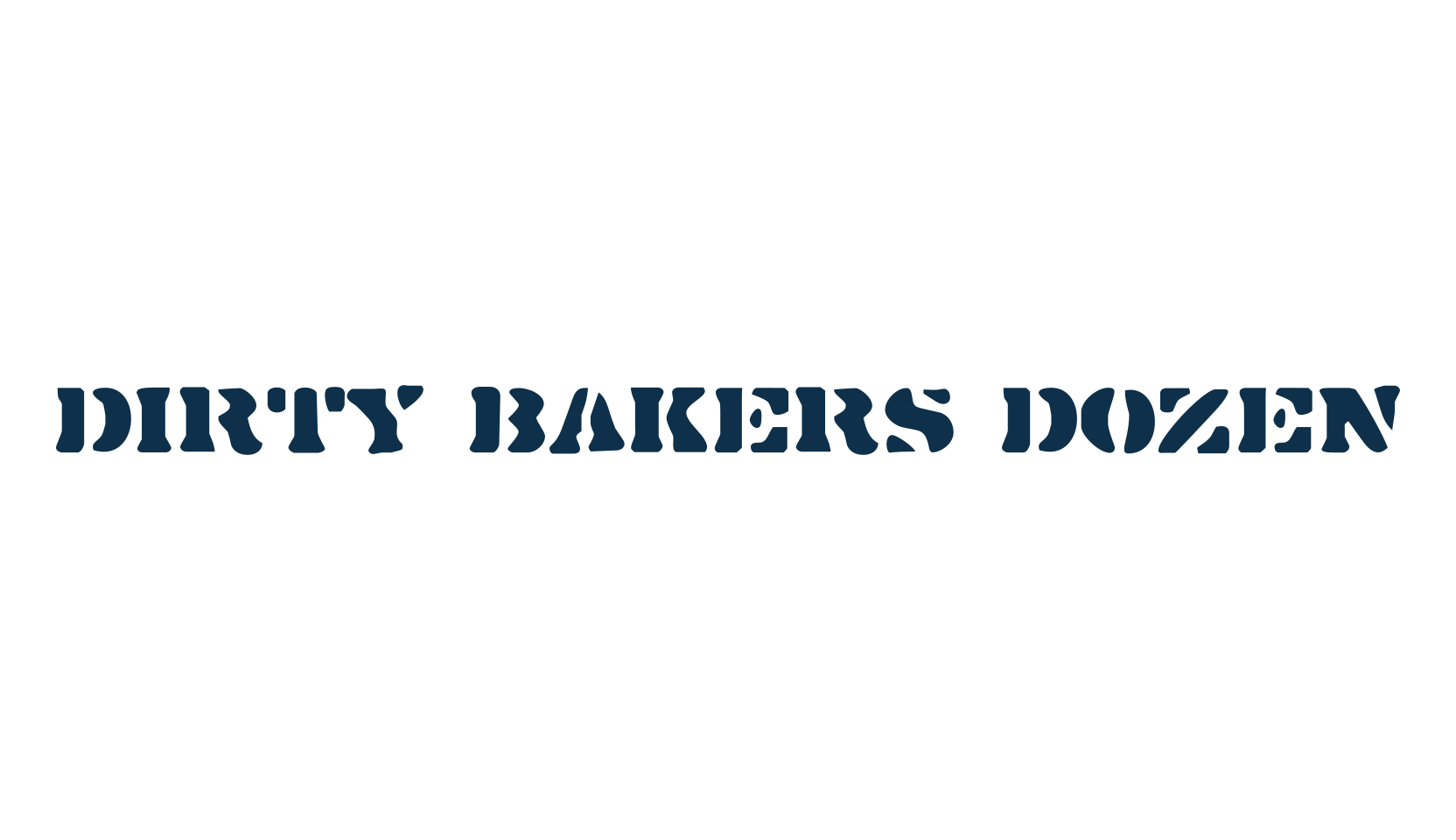 Dirty Bakers Dozen, fancy stencil, army decorative font preview