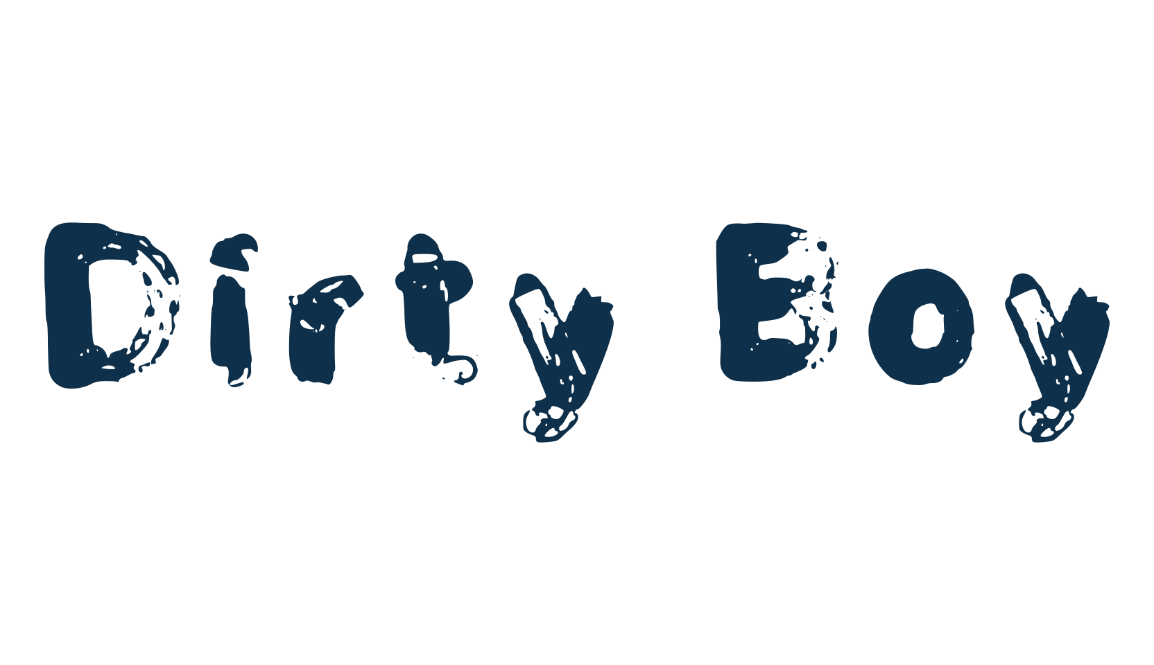 Dirty Boy, fancy destroy decorative font preview