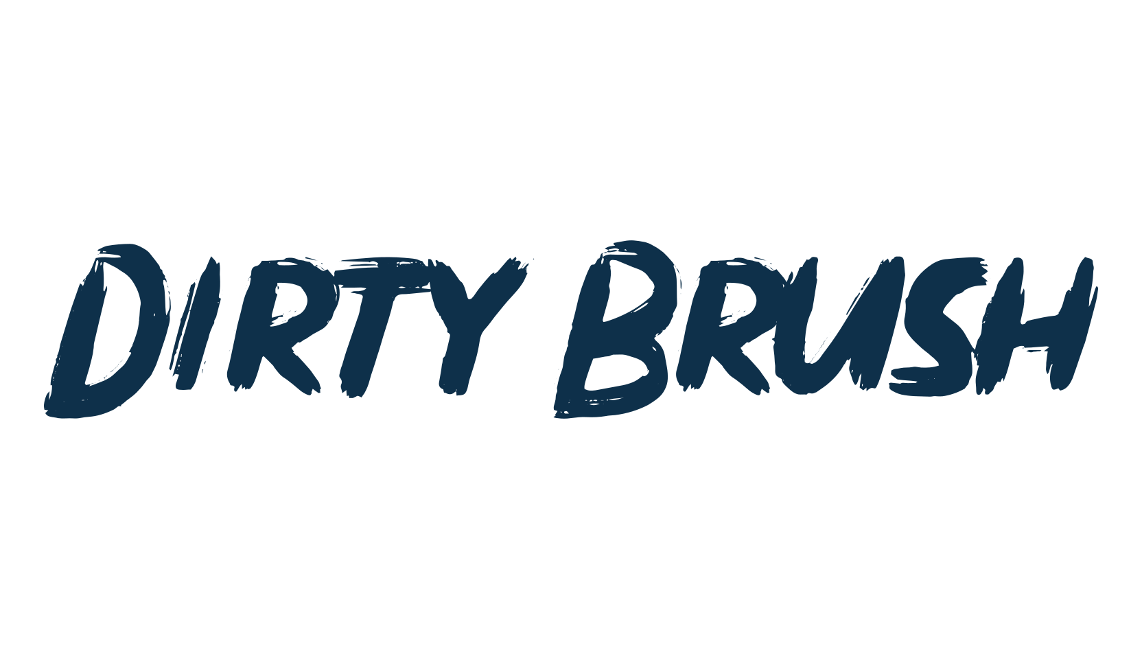Dirty Brush (dirty-brush), brush font preview