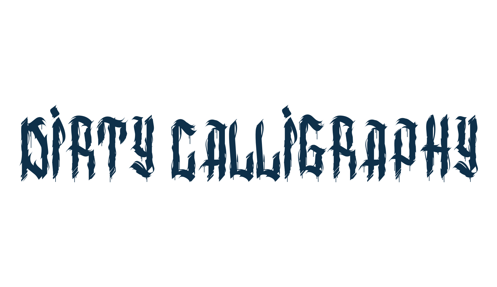 Dirty Calligraphy, fancy various gothic font preview