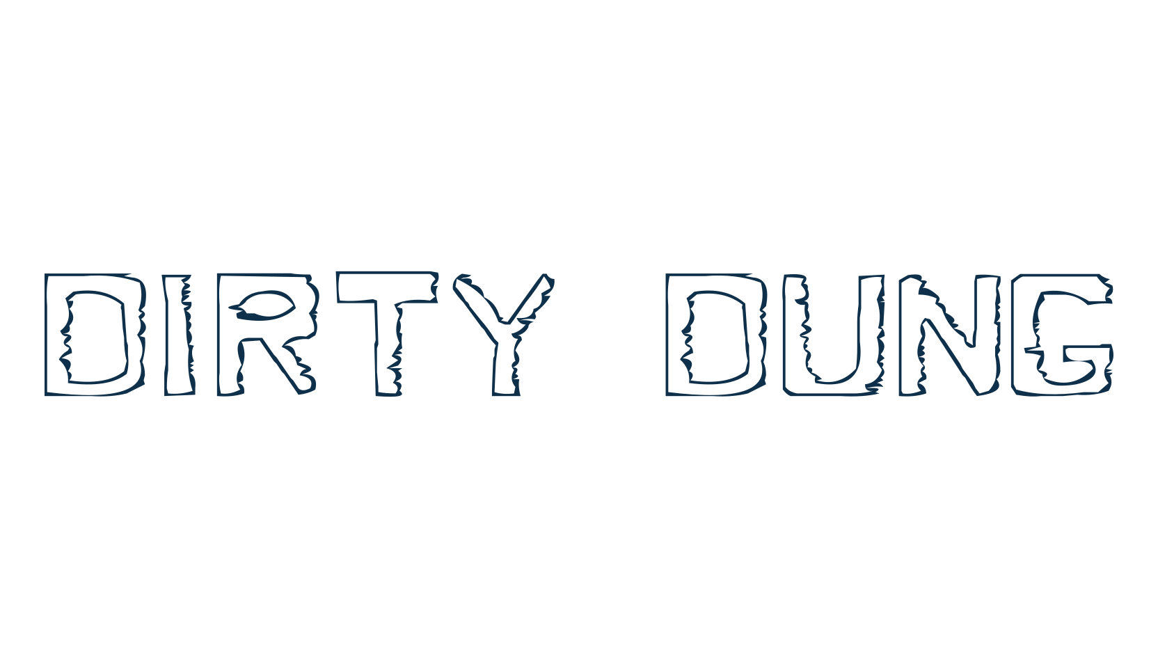 Dirty Dung, fancy destroy decorative font preview