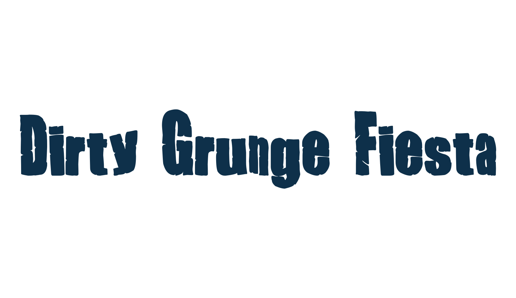 Dirty Grunge Fiesta, distorted font preview