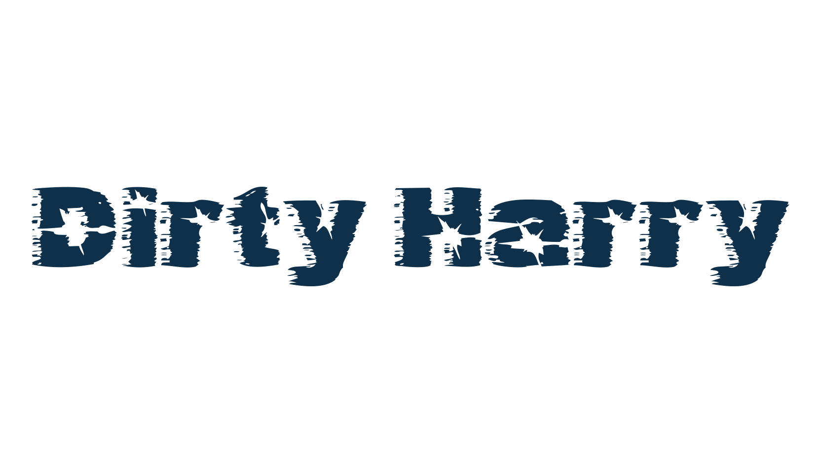 Dirty Harry, fancy destroy decorative font preview