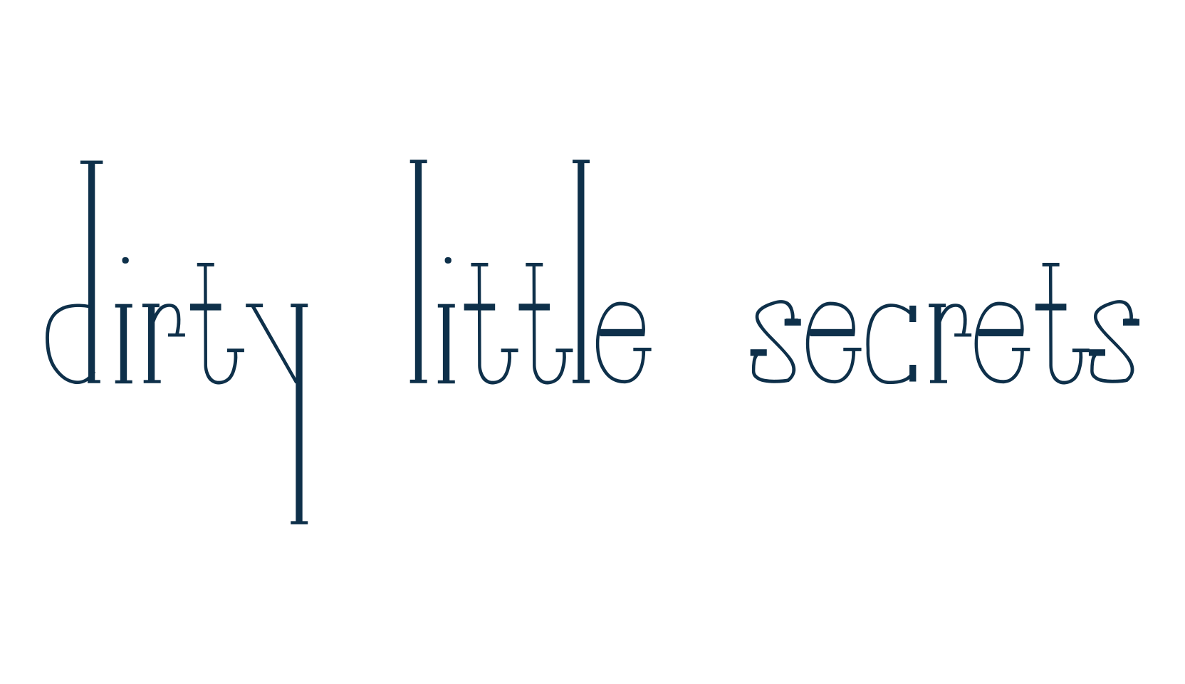 Dirty Little Secrets, fancy various decorative font preview