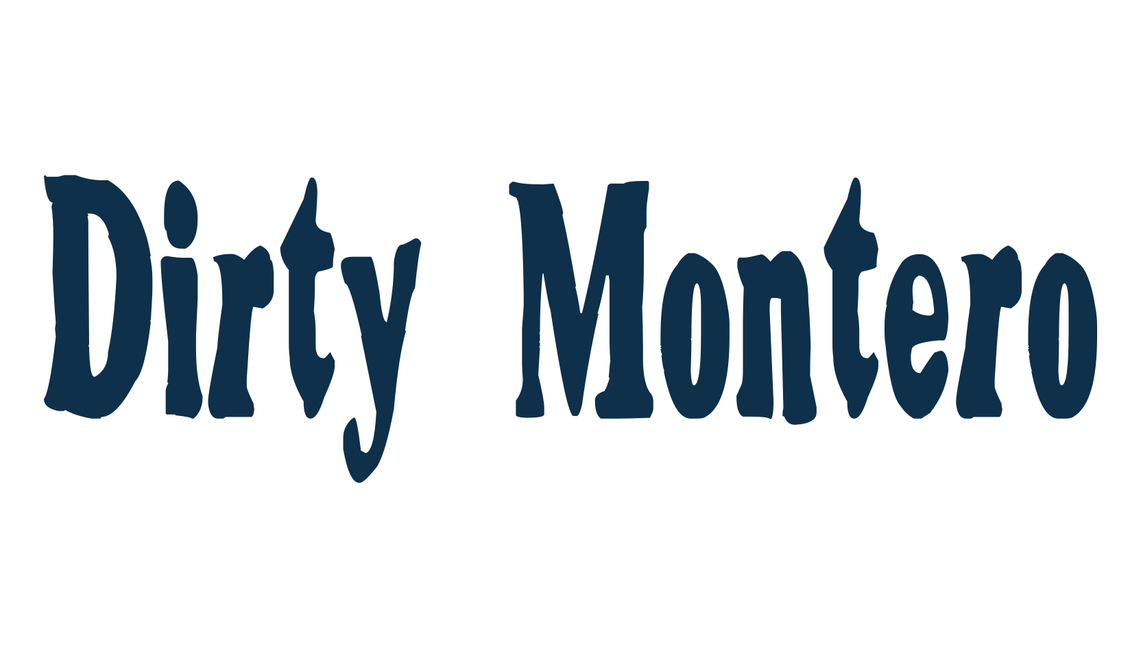 Dirty Montero, eroded font preview