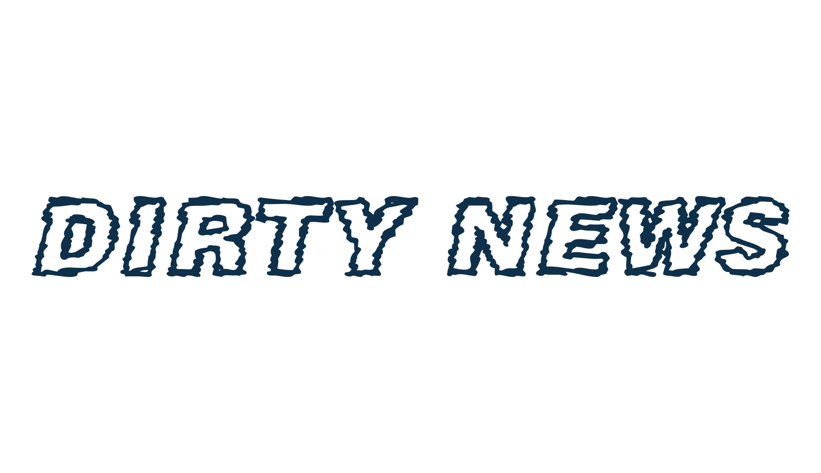 Dirty News, fancy destroy decorative font preview