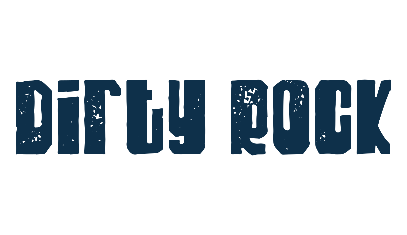 Dirty Rock, fancy eroded decorative font preview