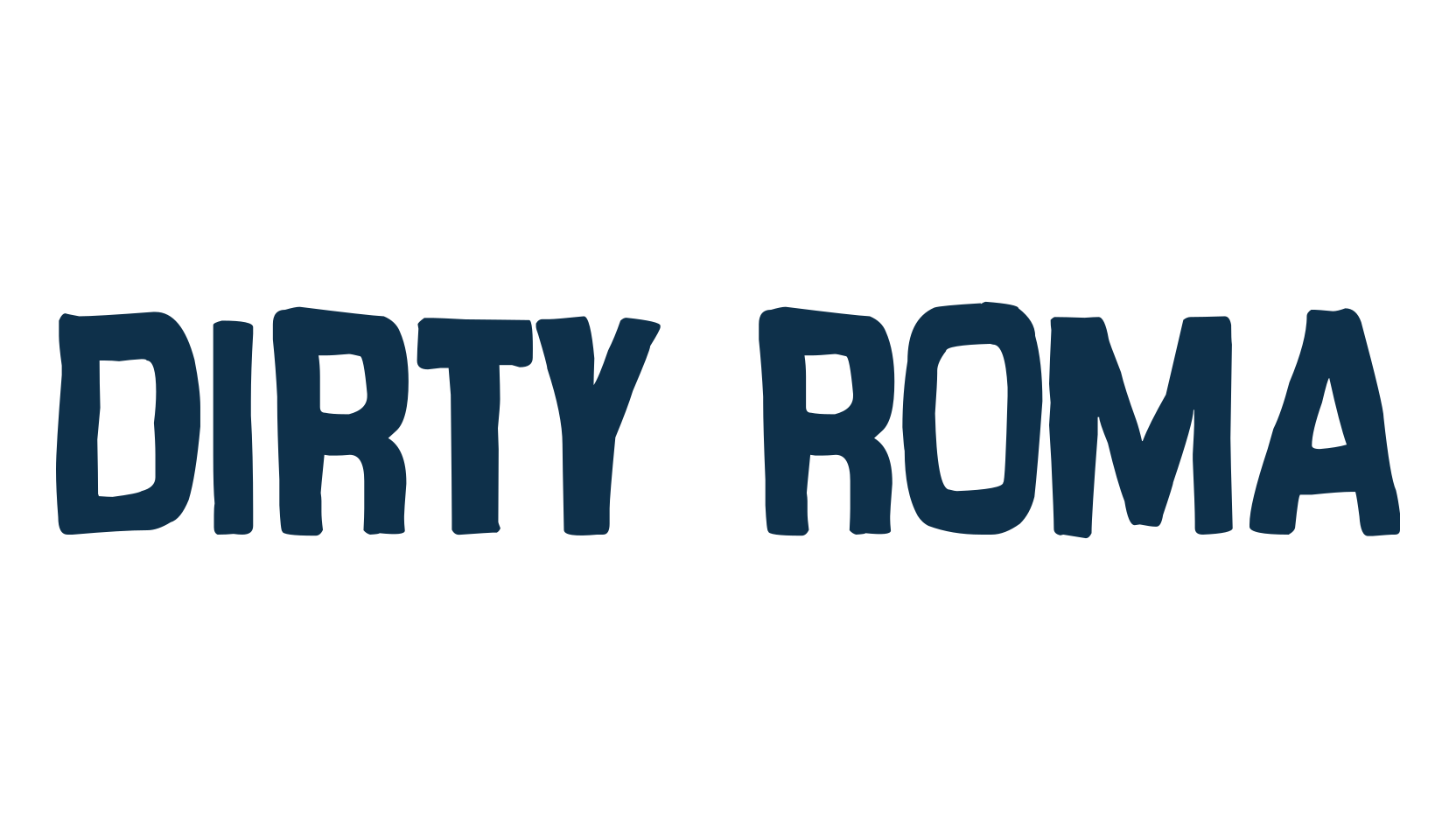 Dirty Roma, fancy eroded decorative font preview